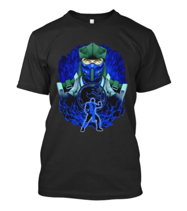 Sub Zero Mortal Kombat Dragon Icy Blue Energy Battle Action Game Iconic Arcade Fighter T-Shirt
