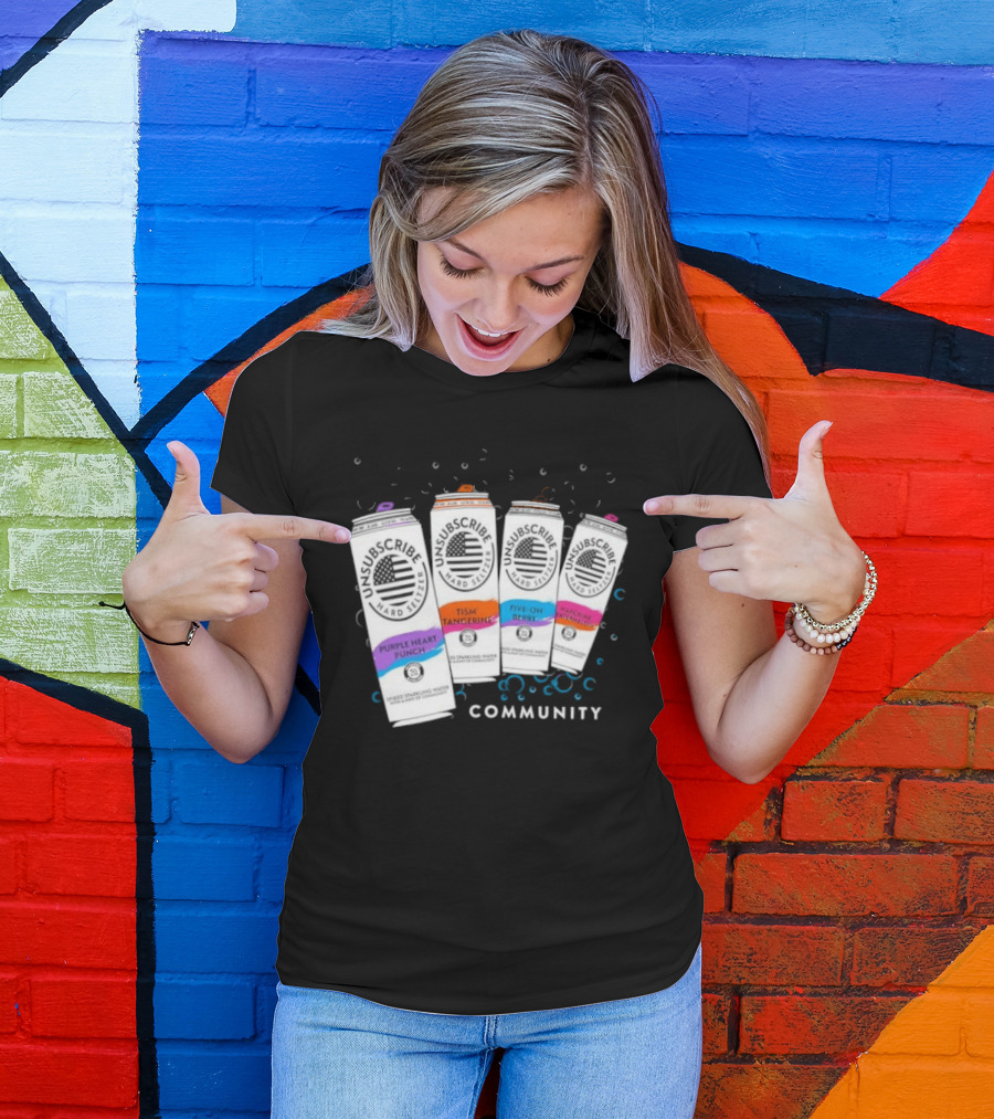 Unsubscribe Hard Seltzer Community Purple Heart Punch Tism Tangerine Five Oh Berry T-Shirt
