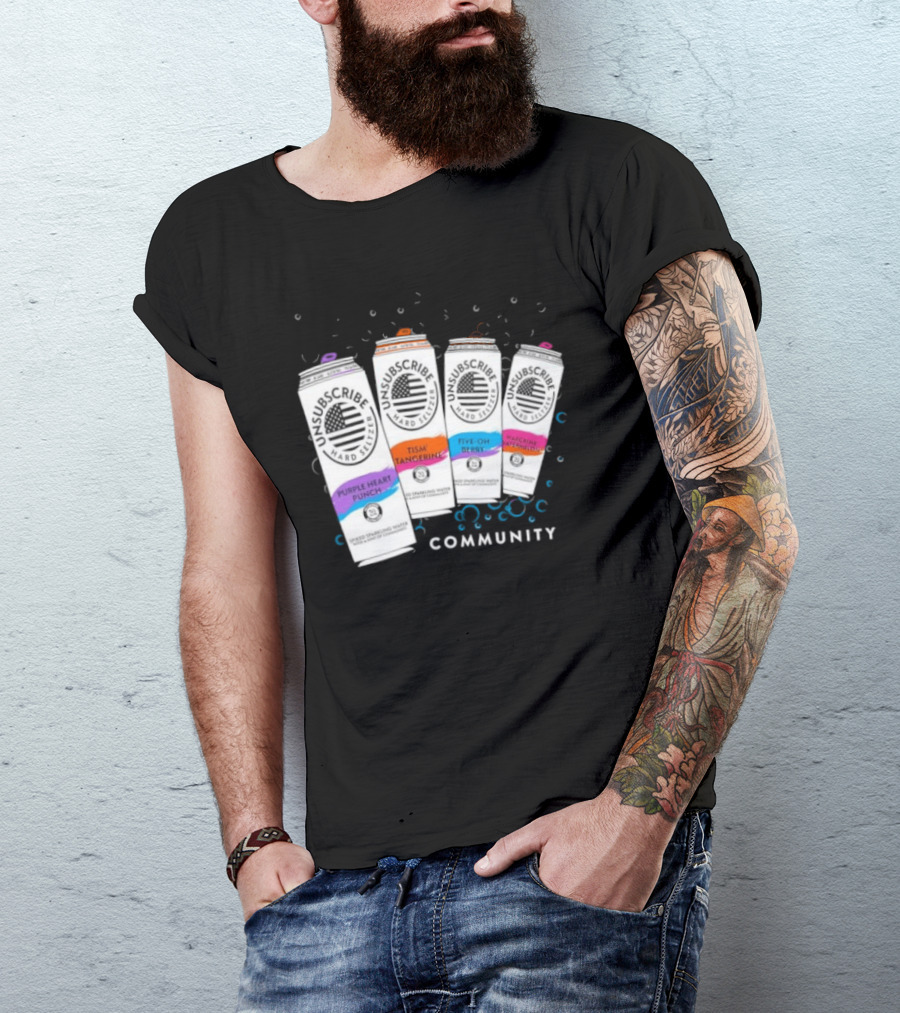 Unsubscribe Hard Seltzer Community Purple Heart Punch Tism Tangerine Five Oh Berry T-Shirt