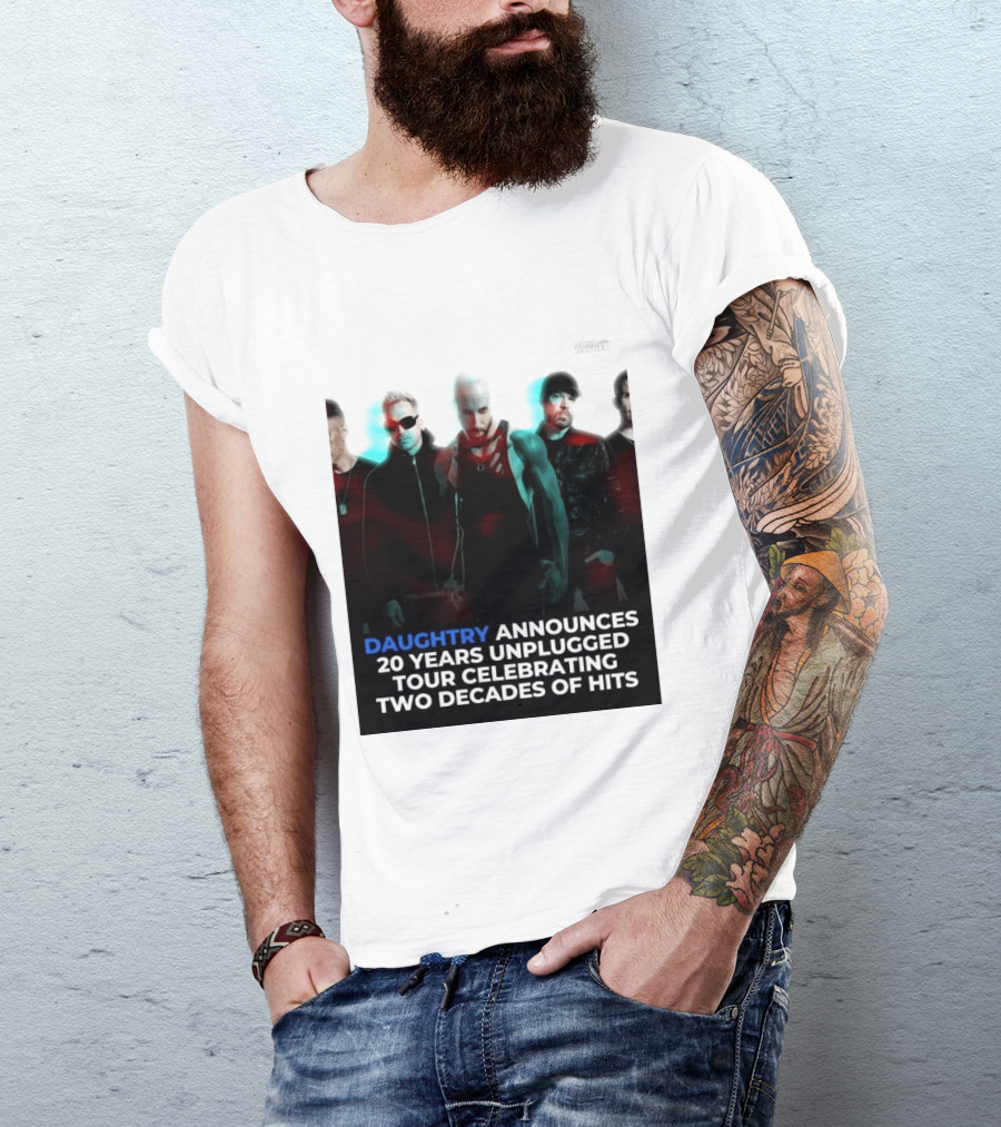 Daughtry Announces 20 Years Unplugged Tour Celebrating Two Decades Of Hits Music Mayhem T-Shirt