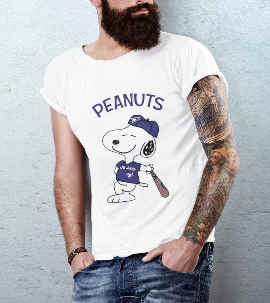 Toronto Blue Jays Peanuts Snoopy Baseball Fan T-Shirt