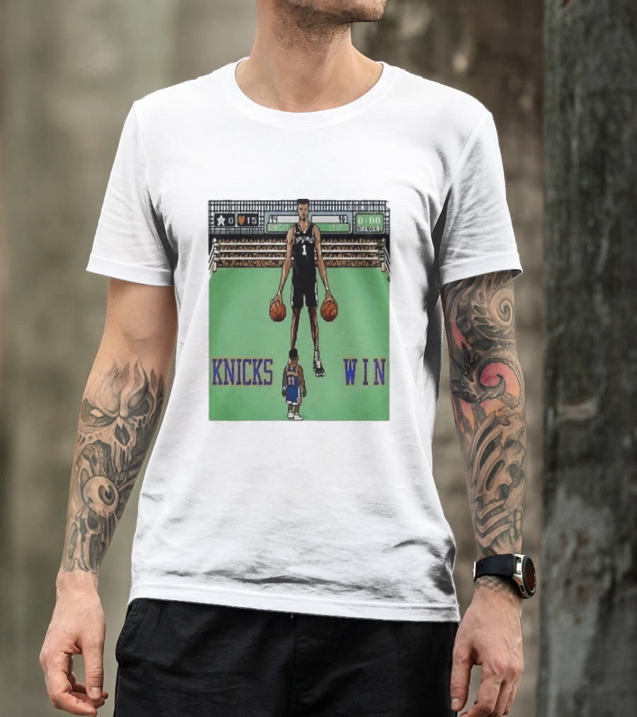Victor Wembanyama San Antonio Spurs Jalen Brunson New York Knicks Win NBA Game T-Shirt