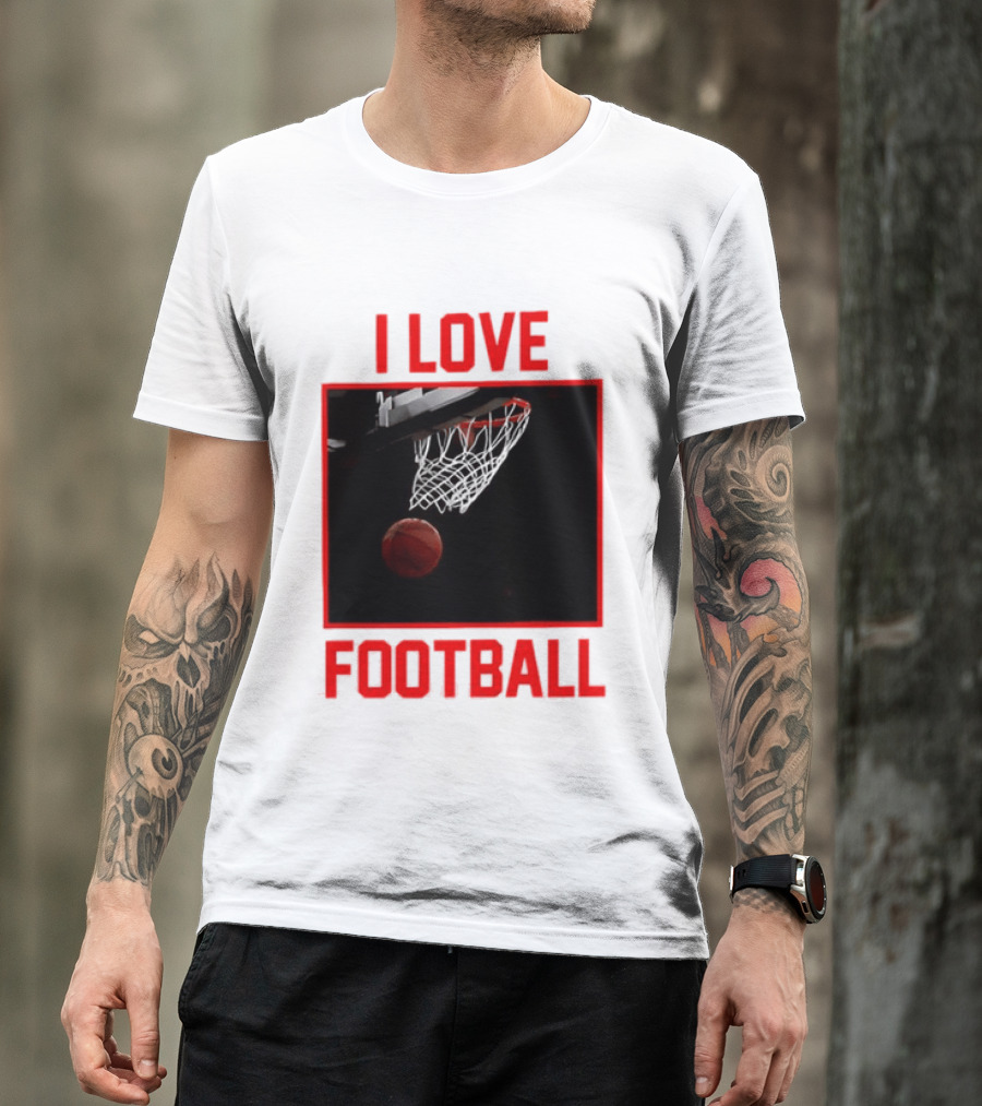 I Love Football Basketball Meme Sports T-Shirt