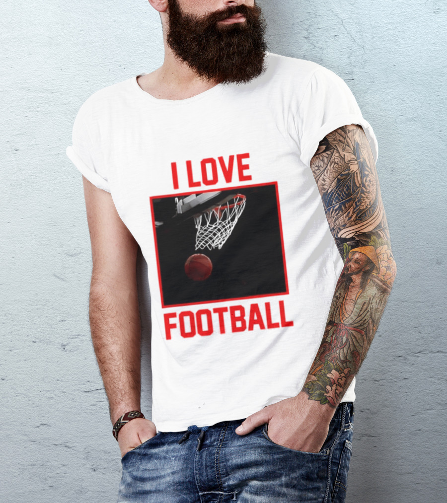 I Love Football Basketball Meme Sports T-Shirt