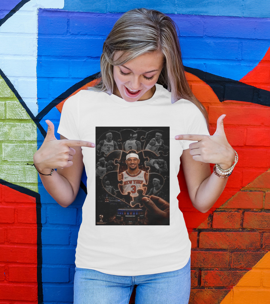 Josh Hart New York Knicks NBA Madison Square Garden Puzzle Image T-Shirt