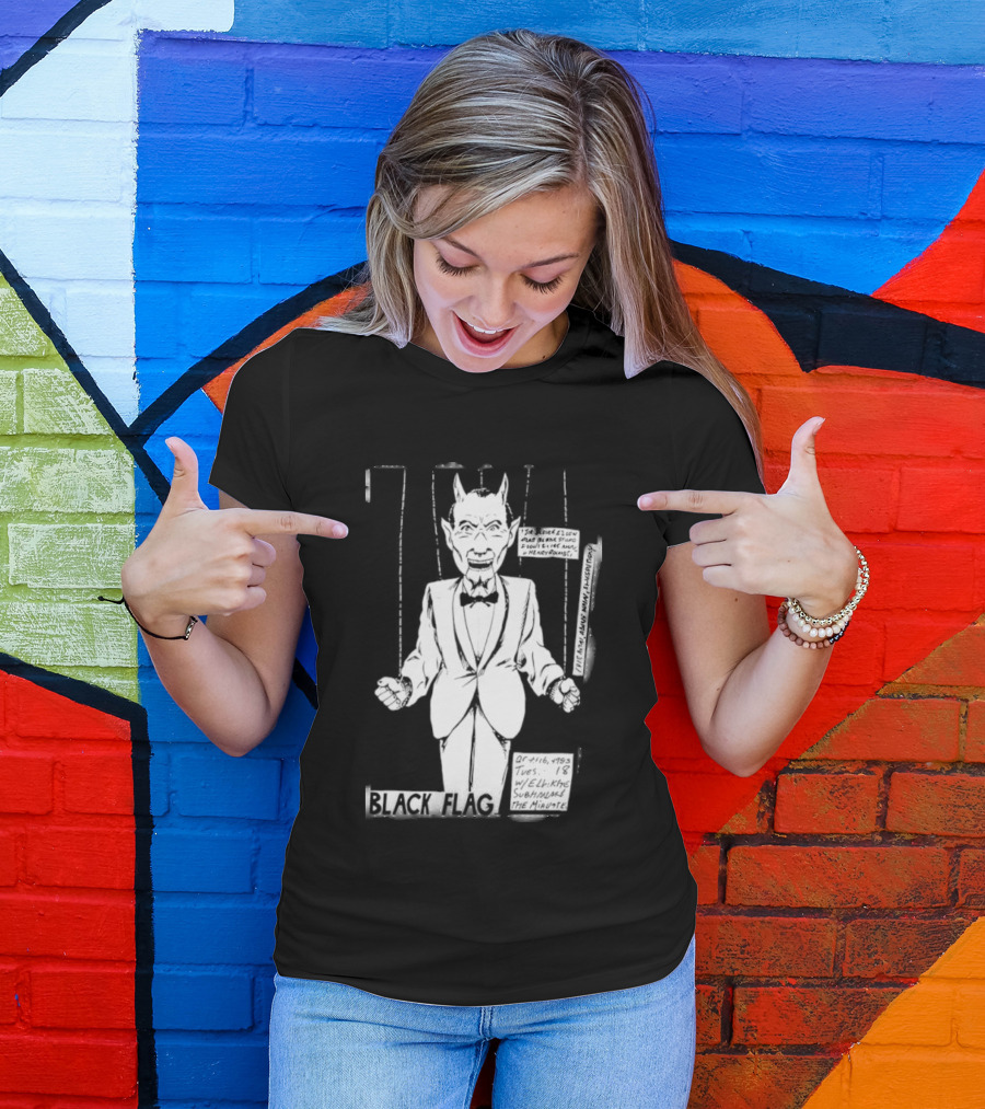 Raymond Pettibon Black Flag Devil Puppet T-Shirt