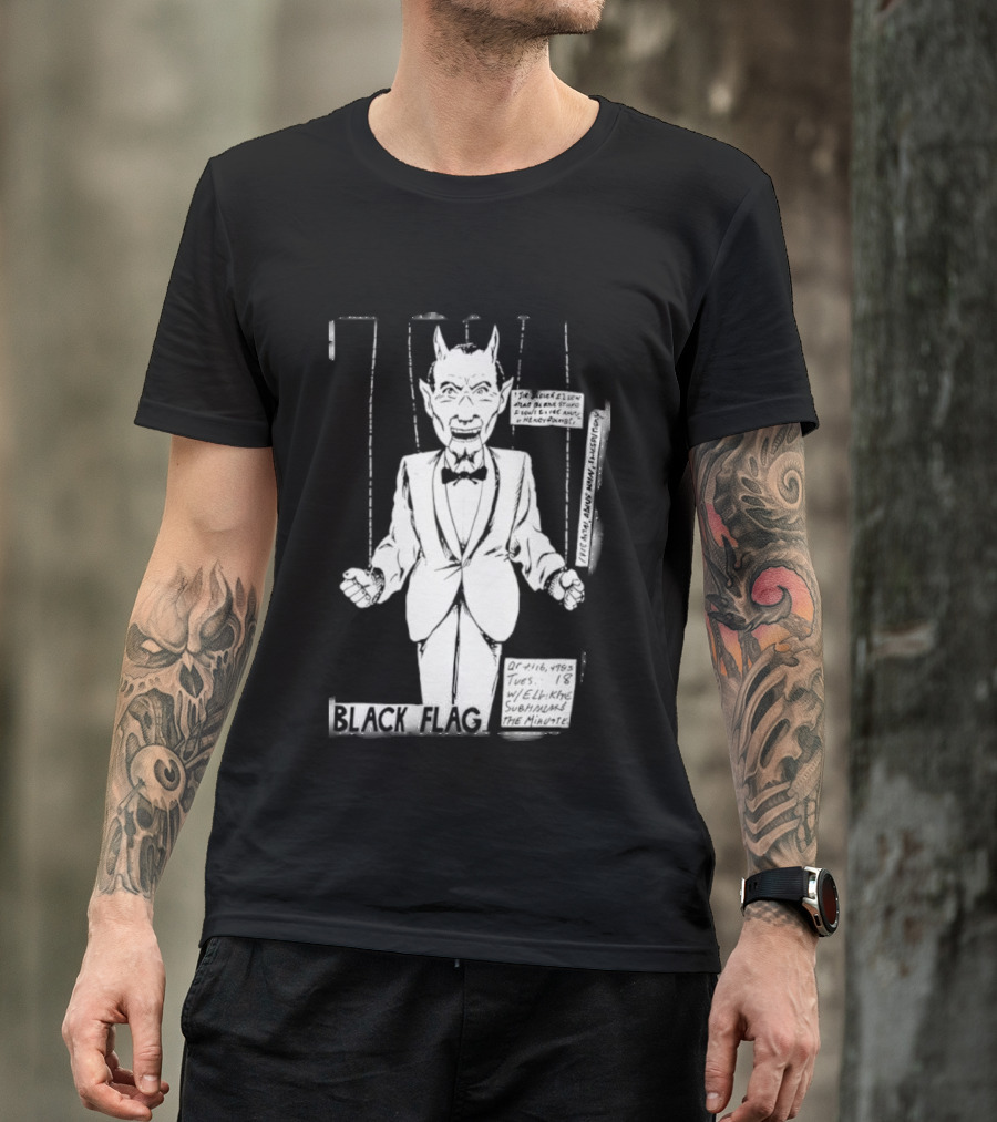 Raymond Pettibon Black Flag Devil Puppet T-Shirt