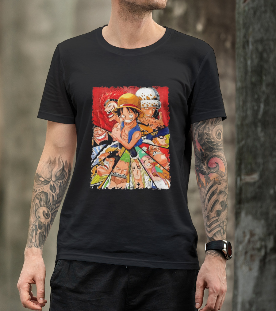 One Piece Luffy Kid Law Blackbeard Zoro Hawkins Drake Apoo Killer Bonney Ensemble T-Shirt