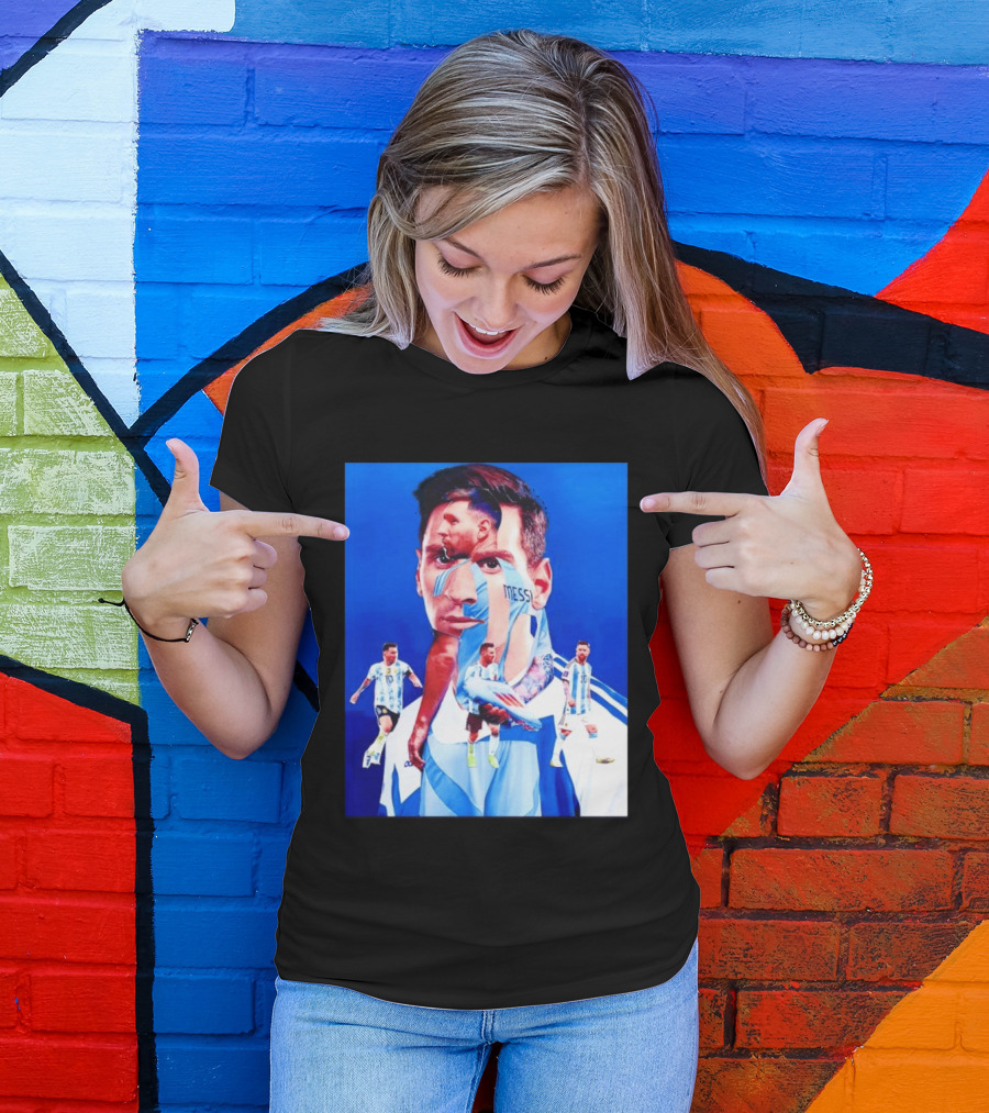 Messi Argentine Footballer Icon In Action T-Shirt