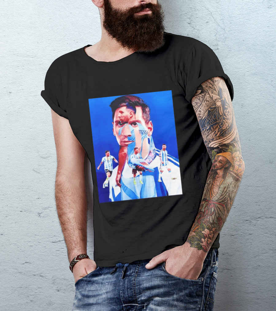 Messi Argentine Footballer Icon In Action T-Shirt