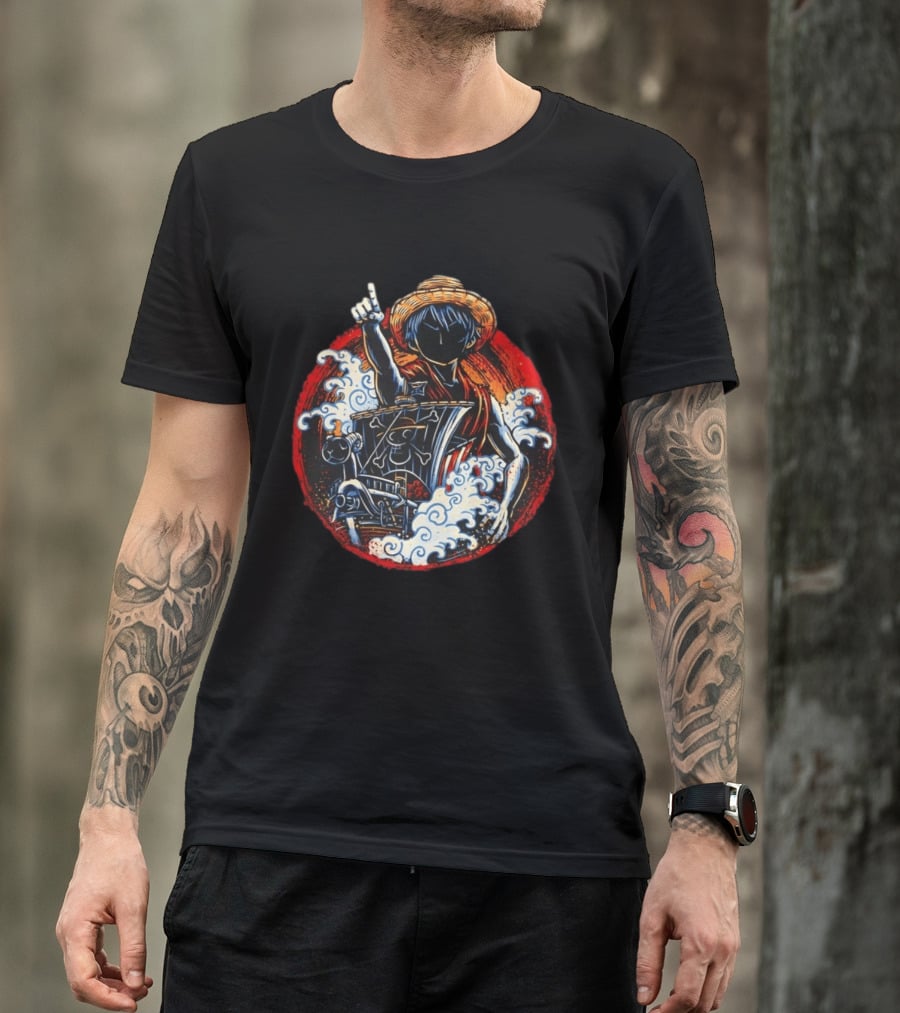 One Piece Monkey D Luffy And Going Merry Adventure Voyage T-Shirt
