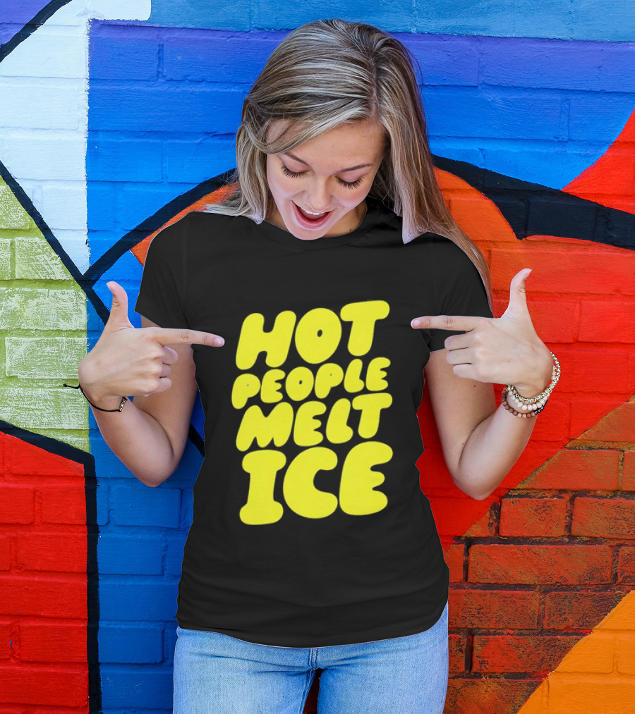 Hot People Melt Ice Bold Yellow T-Shirt