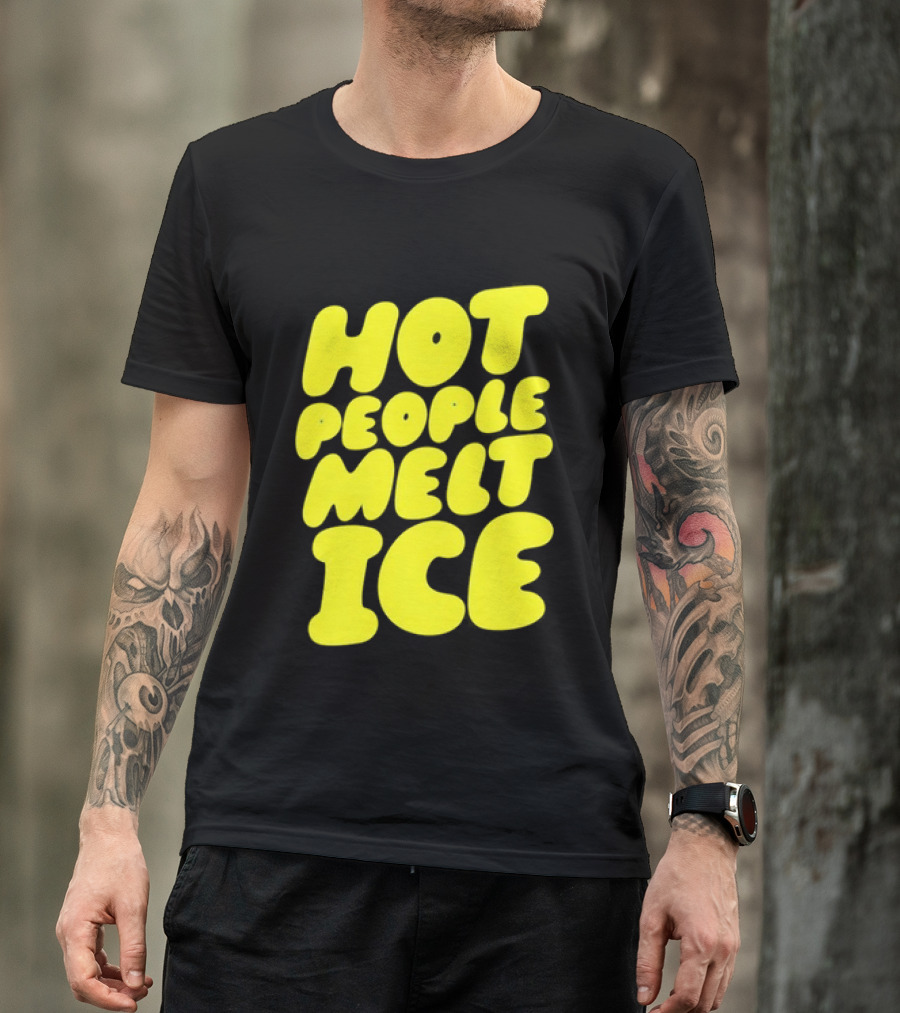 Hot People Melt Ice Bold Yellow T-Shirt