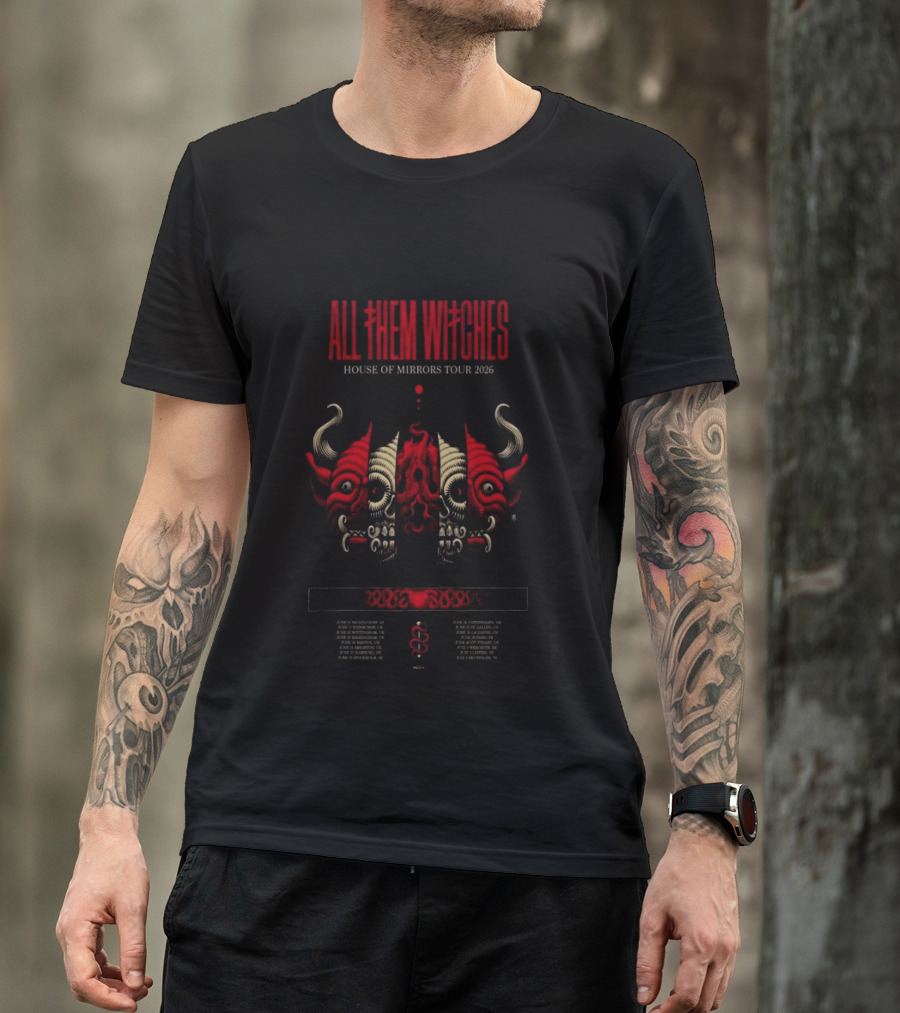 All Them Witches House Of Mirrors Tour 2026 Devil Masks Concert T-Shirt