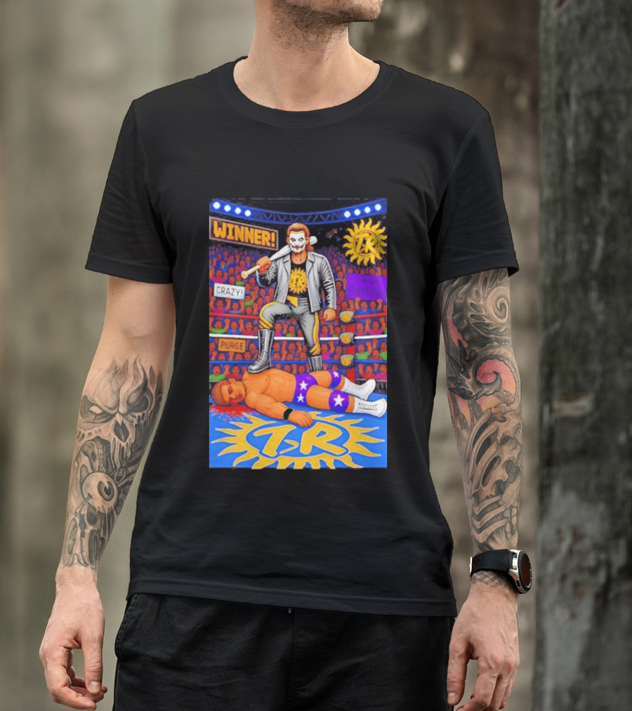 Winner Crazy Purge TR Wrestling Victory 8 Bit T-Shirt