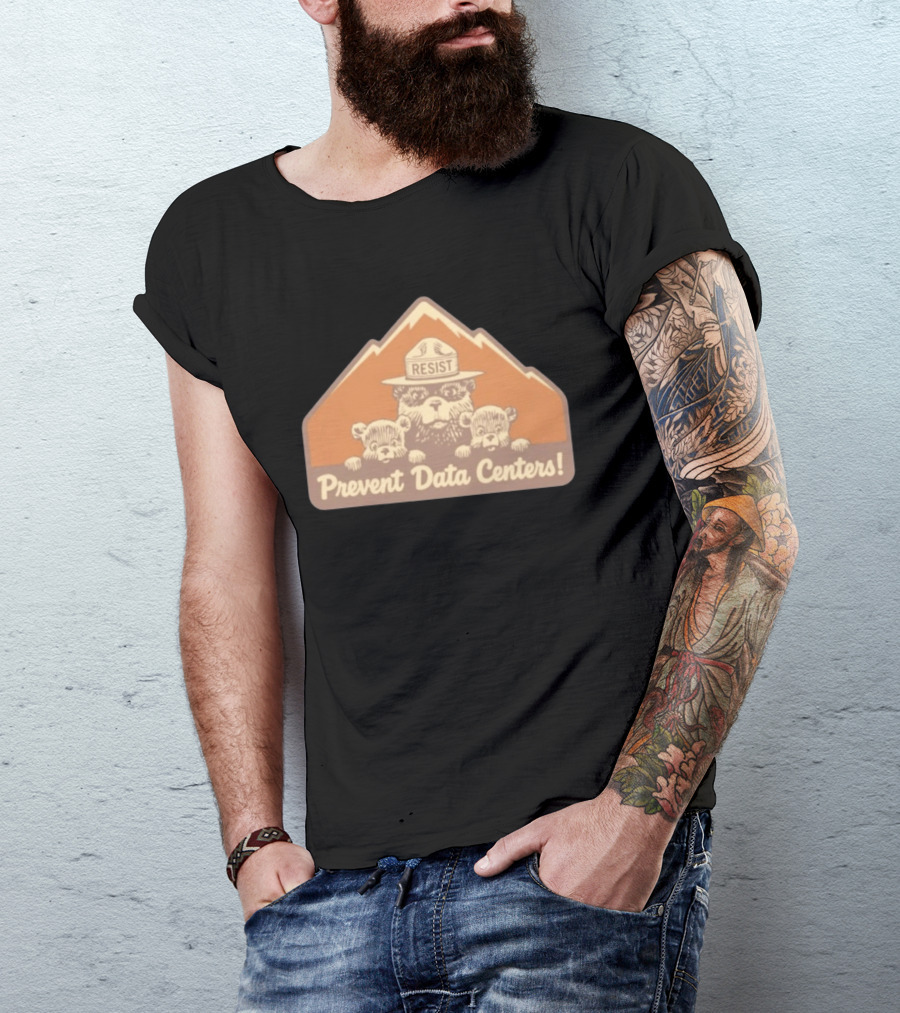 Resist Prevent Data Centers Bear Cubs Mountain T-Shirt