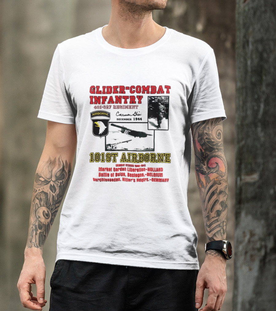 Glider Combat Infantry 401 327 Regiment 101st Airborne Market Garden Arnhem September 1944 T-Shirt