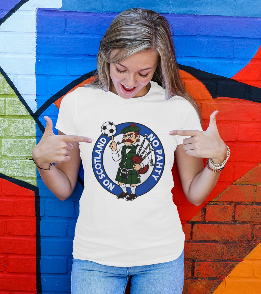 Scottish Football No Scotland No Pahty Bagpipes Soccer Fun T-Shirt