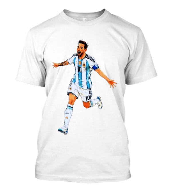 Steph Buru Lionel Messi Celebrating AFA 10 Argentina National Team Soccer T-Shirt