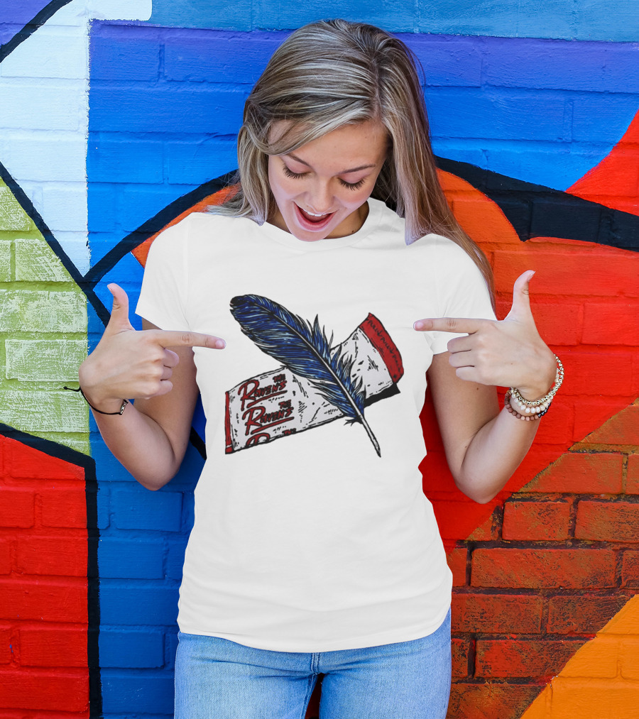 The Ravens Hirotton Blue Feather Pull Pull Pull T-Shirt