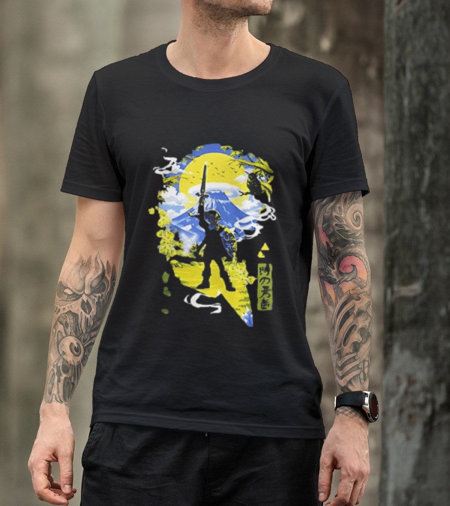 Legend Of Zelda Hero Master Sword Ocarina Of Time Kanji T-Shirt