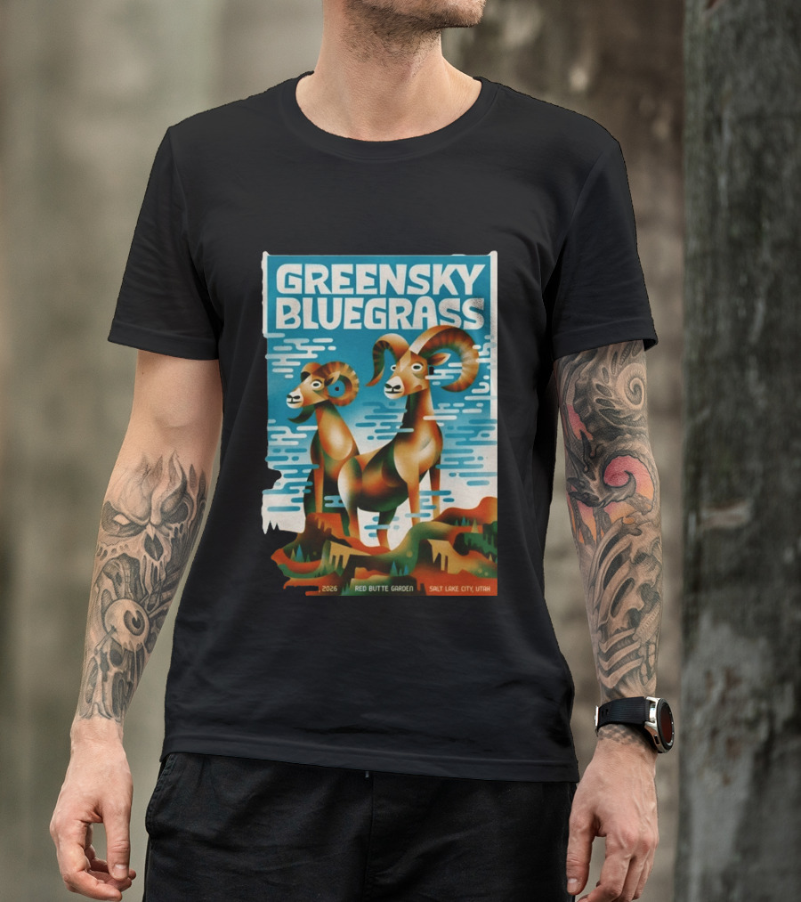 Greensky Bluegrass June 17 2026 Red Butte Garden Salt Lake City Utah Rams T-Shirt