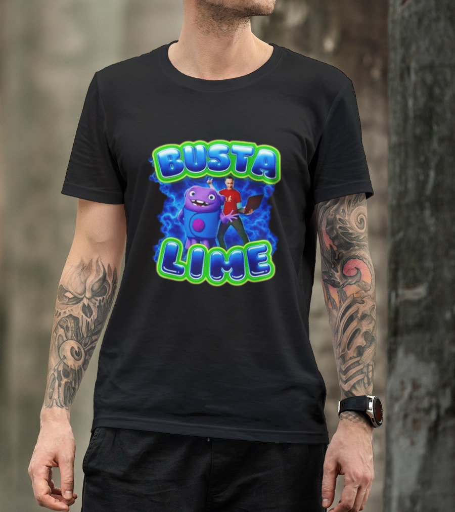 Oh Sheldon Cooper The Big Bang Theory Busta Lime Electric Blue T-Shirt