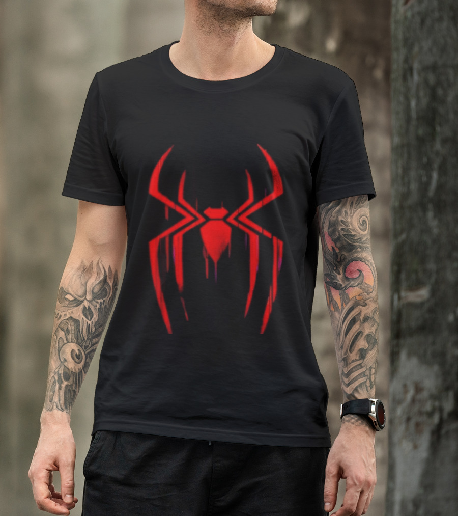Spider Man Miles Morales Glitch Dripping Spider T-Shirt