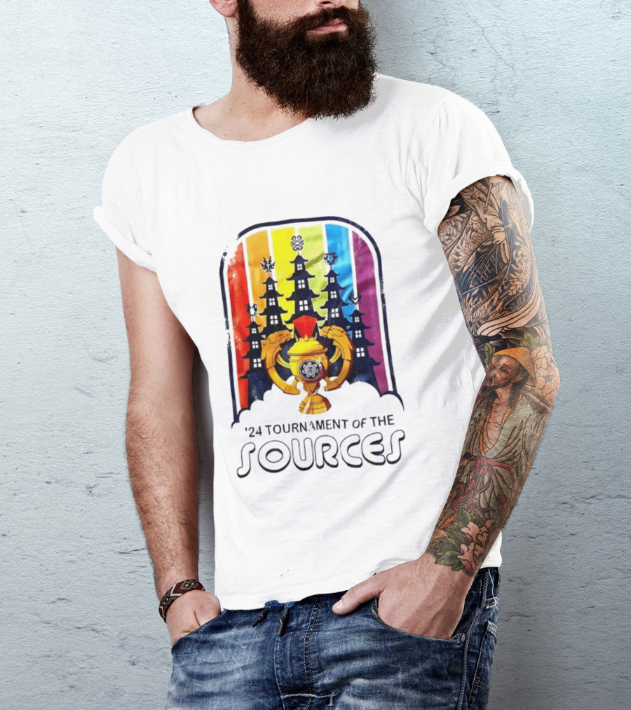 24 Tournament Of The Sources Trophy With Pagoda Silhouette And Rainbow T-Shirt