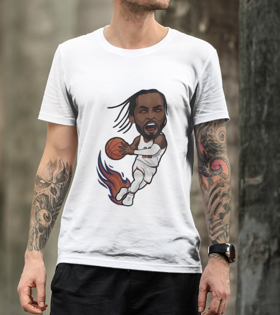 Jalen Brunson Burner New York Knicks Basketball Player Flame T-Shirt