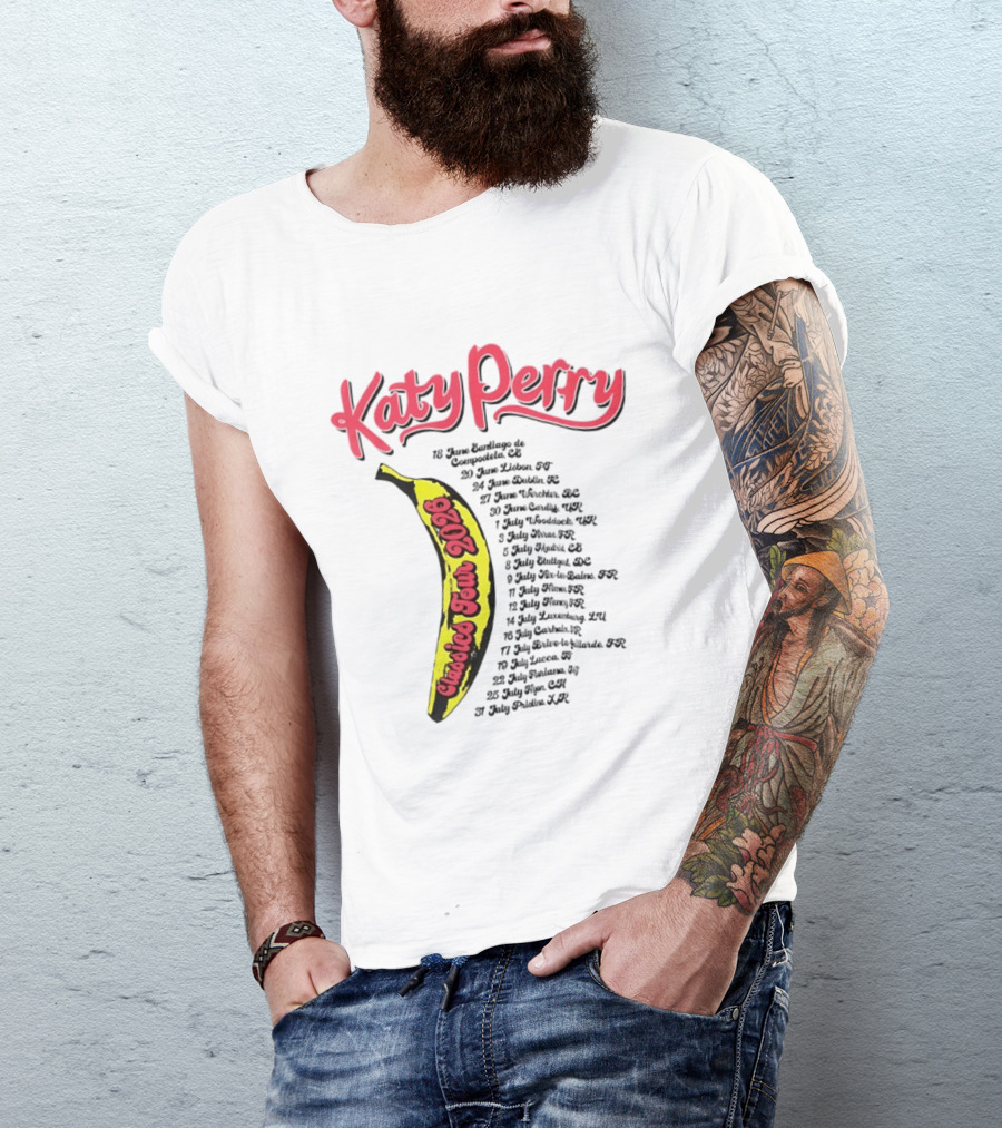 Katy Perry Classies Tour 2026 Banana Dates And Locations T-Shirt