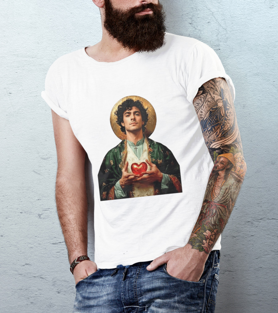 Luigi Mangione Patron Saint Holding Sacred Heart For Health Care Justice T-Shirt