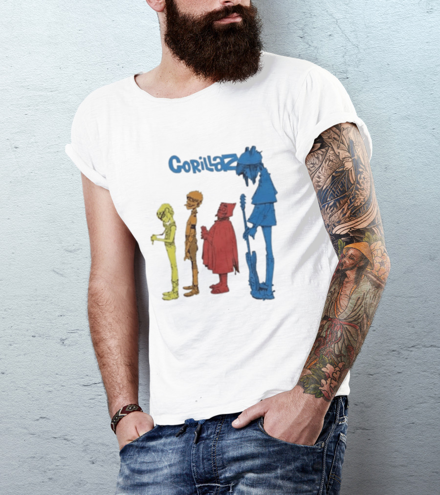 Gorillaz Concert Characters Art Tottenham Stadium Event T-Shirt