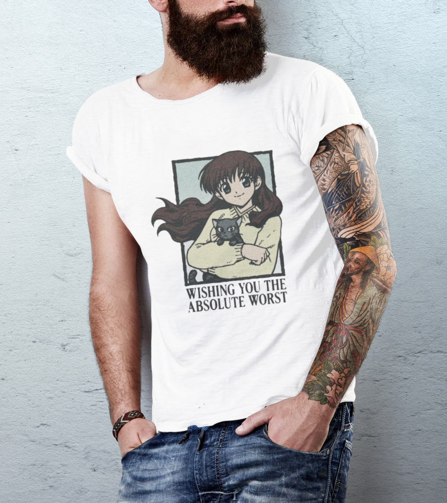 Wishing You The Absolute Worst Anime Girl Cat Scene T-Shirt