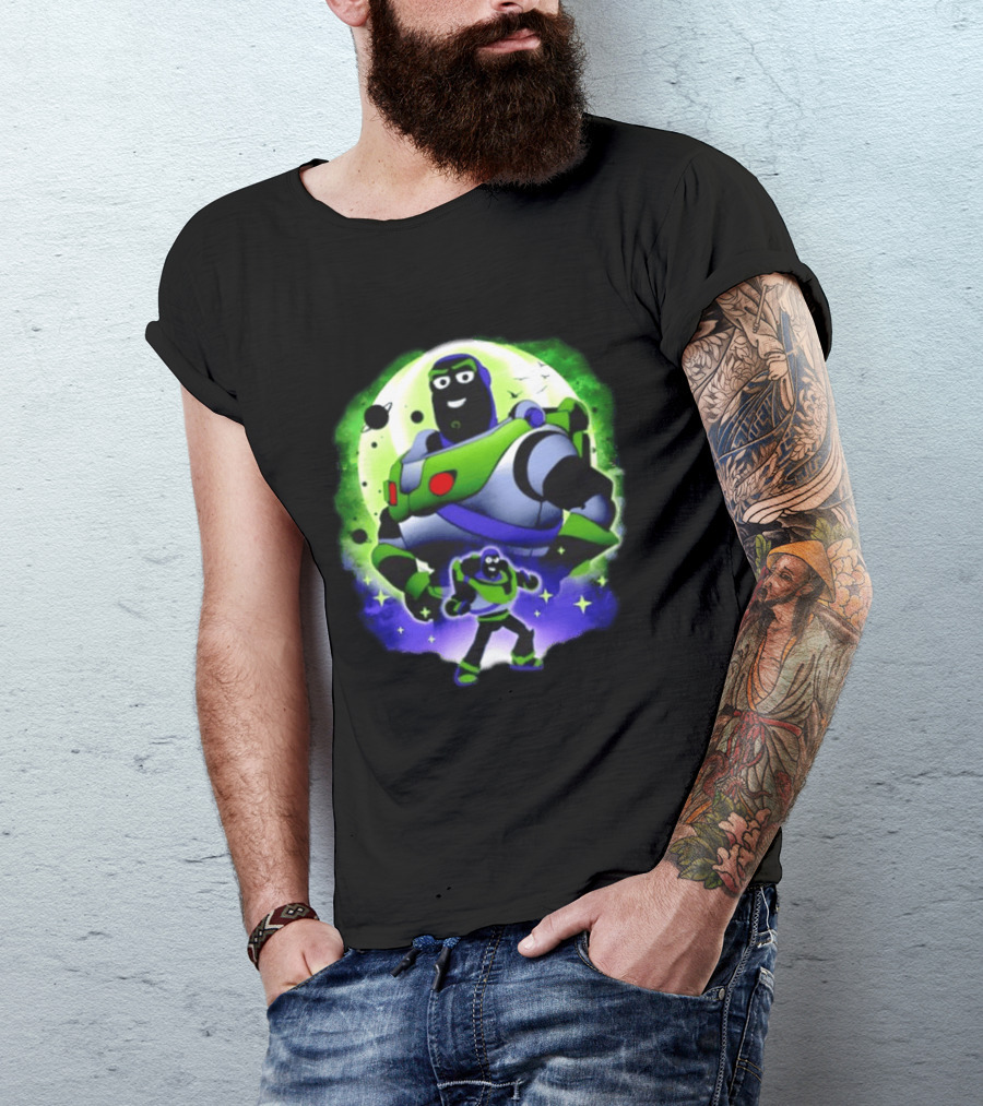 Buzz Lightyear Space Ranger Moon Planetary System Toy Story Galaxy T-Shirt