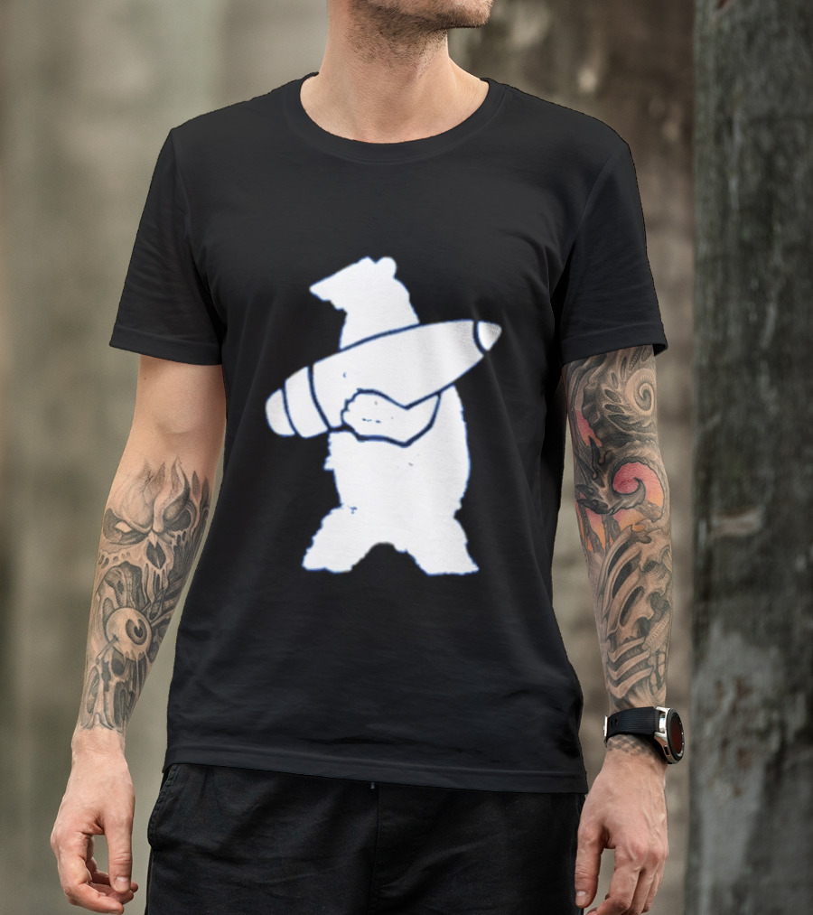 California Republic Bear Holding Bullet Munitions Military Tactical Morale T-Shirt