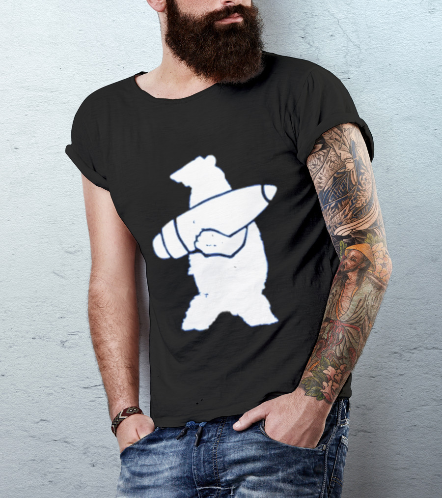 California Republic Bear Holding Bullet Munitions Military Tactical Morale T-Shirt