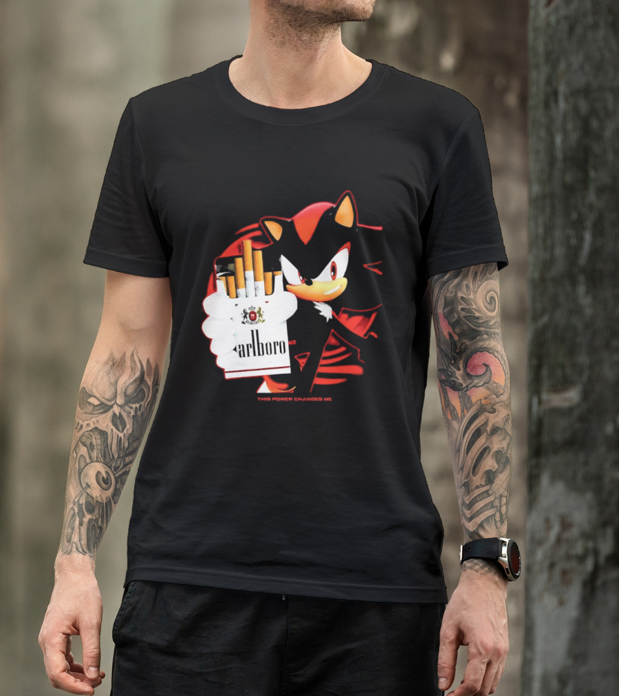 Shadow The Hedgehog Marlboro Cigarettes This Power Changes Me T-Shirt