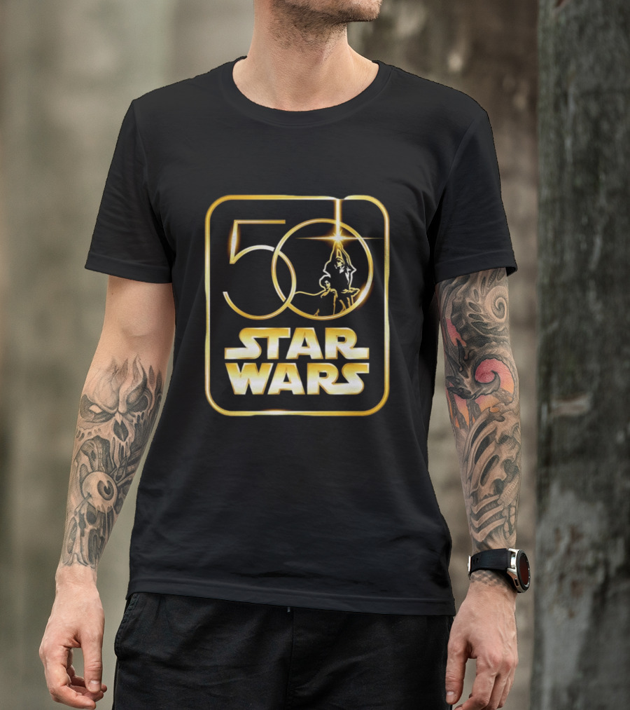 50 Year Anniversary Star Wars Luke Skywalker Princess Leia T-Shirt