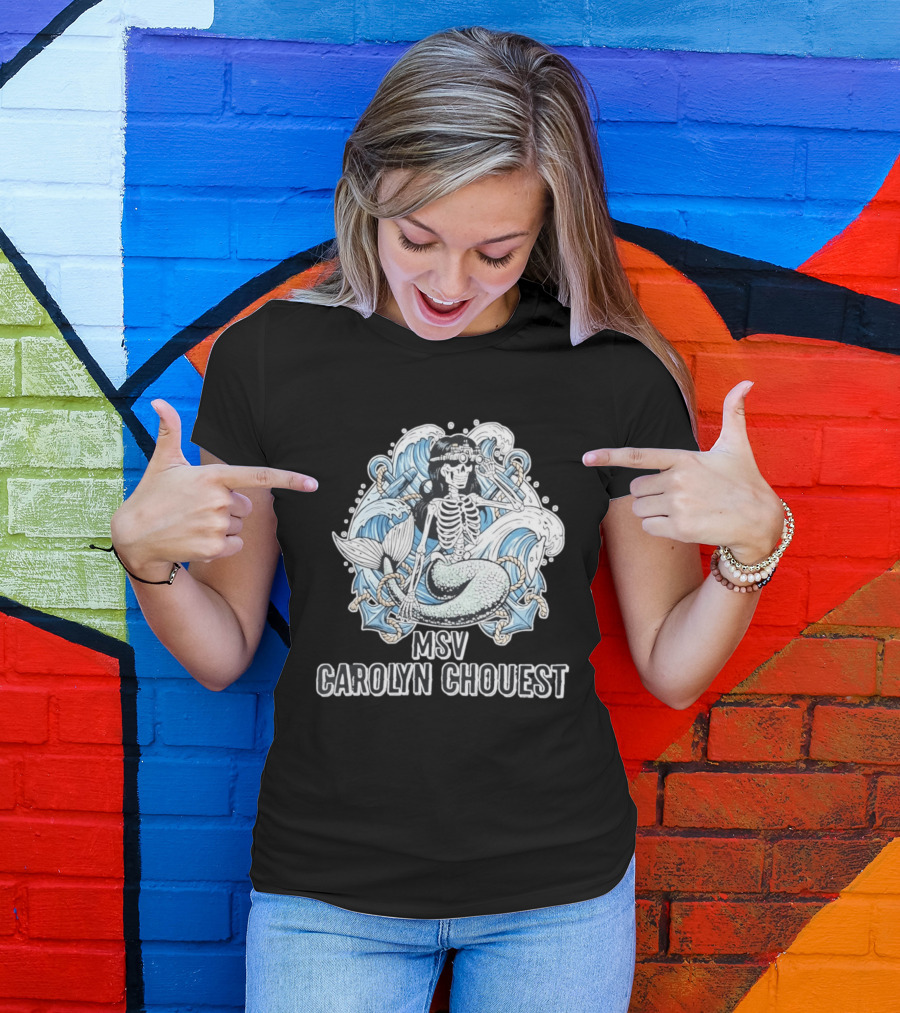 Skeleton Mermaid With Night Vision Goggles MSV Carolyn Chouest T-Shirt