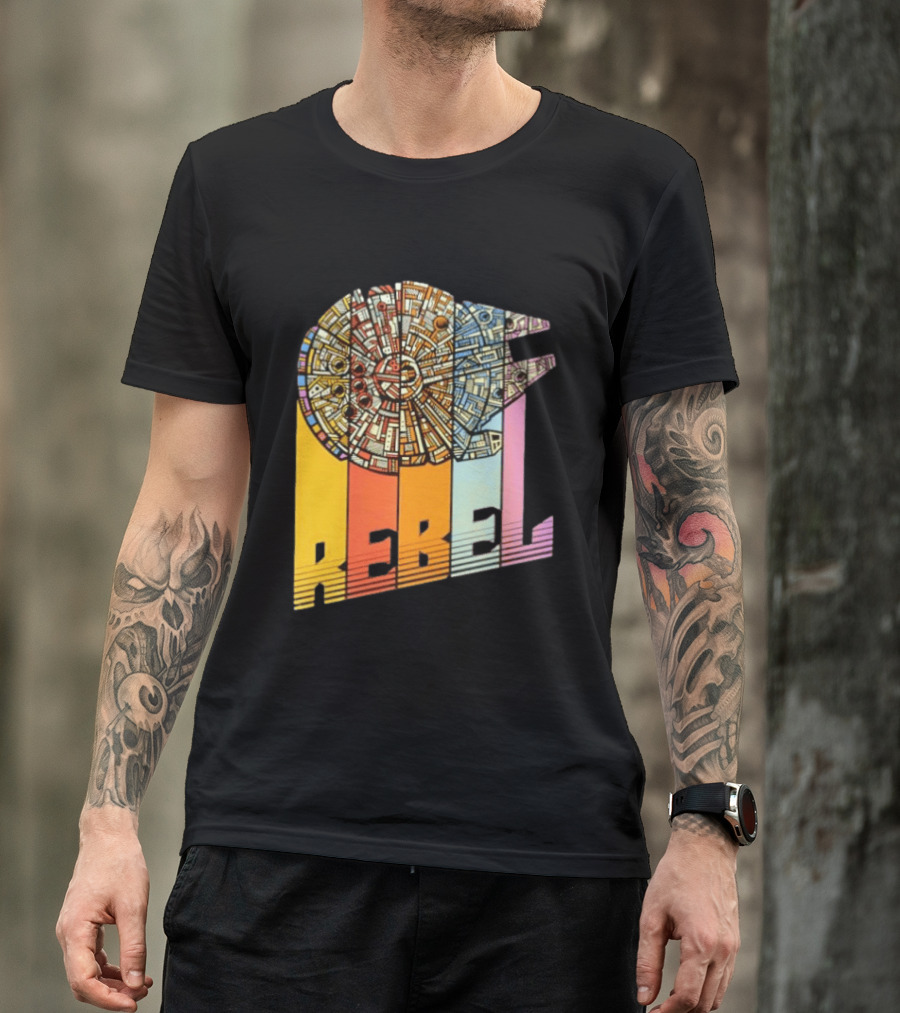 Millennium Falcon REBEL Star Wars Spaceship Movie T-Shirt