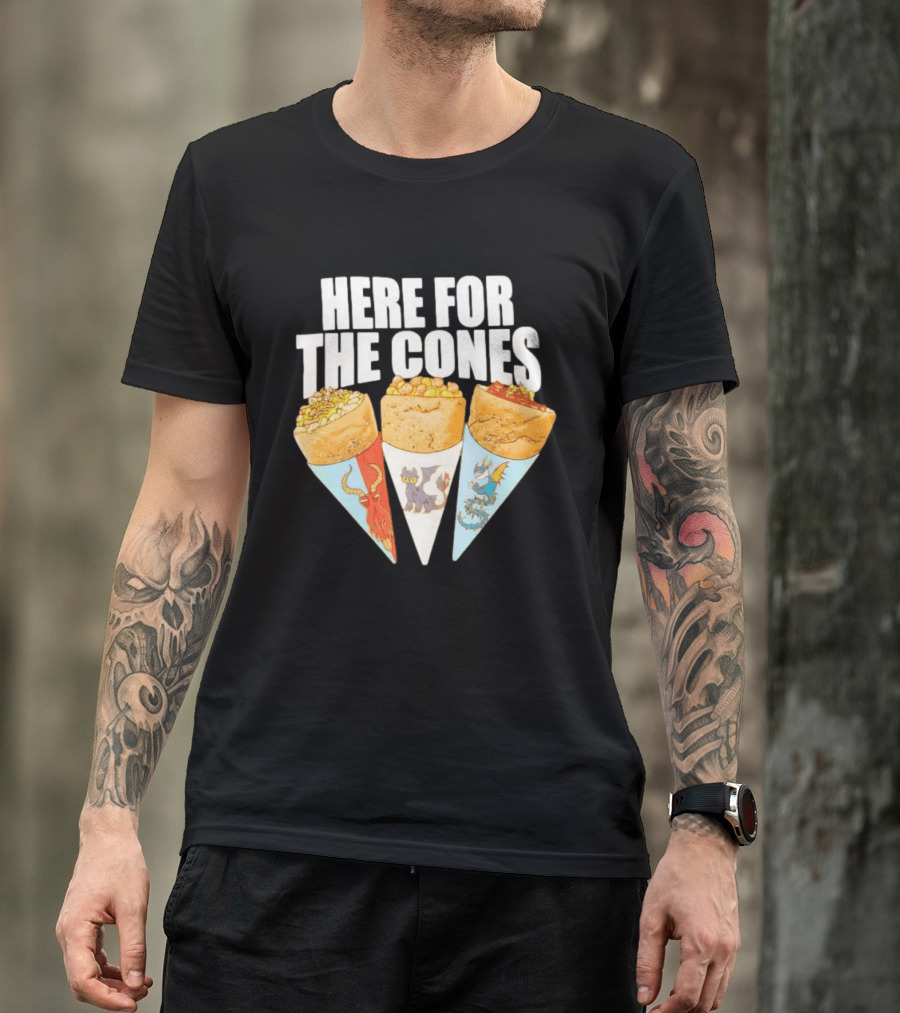 Here For The Cones Toothless How To Train Your Dragon Universal Epic Universe T-Shirt