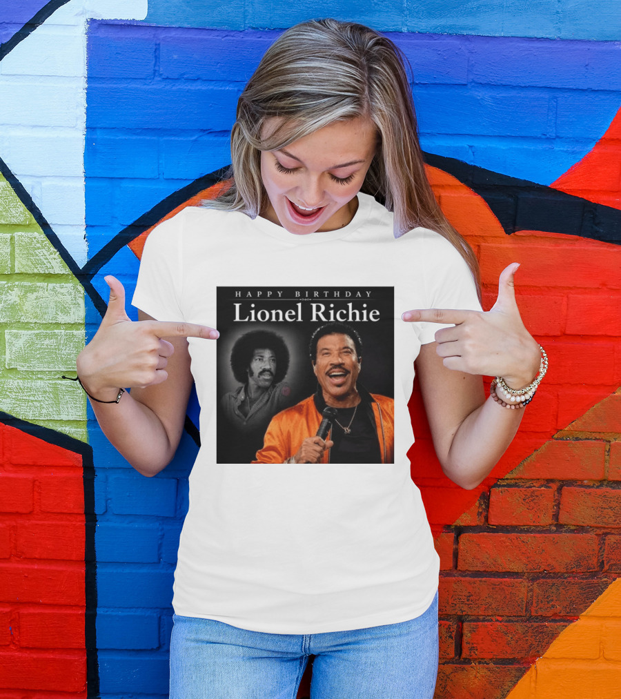 Happy Birthday Lionel Richie Vintage And Modern Singing Celebration T-Shirt