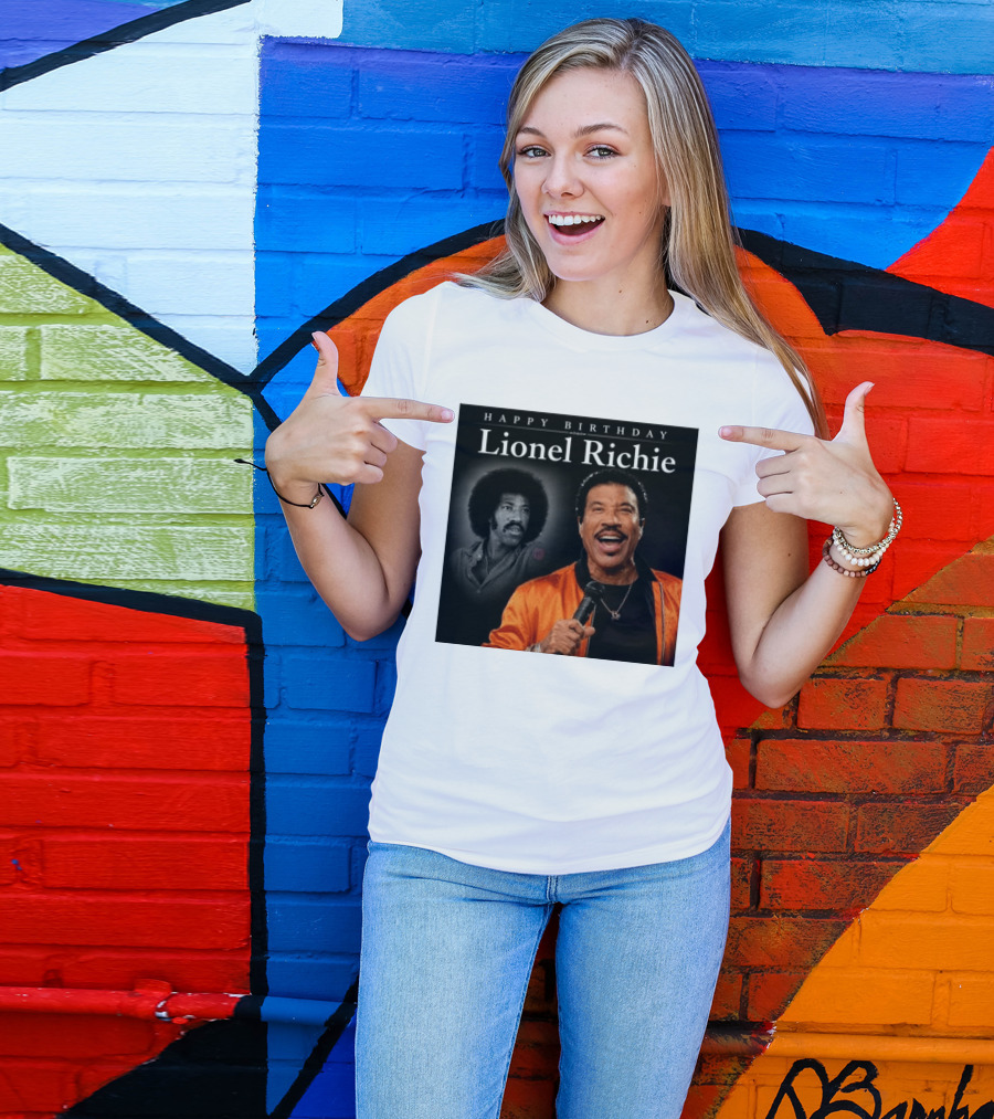 Happy Birthday Lionel Richie Vintage And Modern Singing Celebration T-Shirt