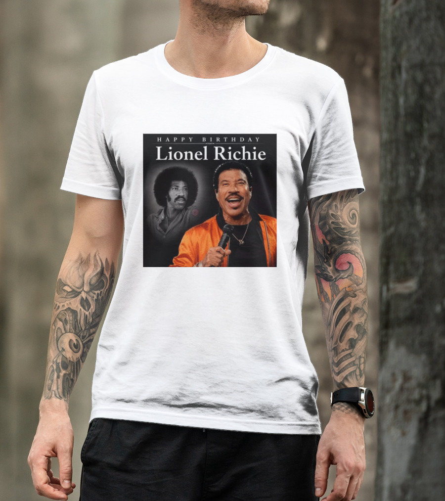 Happy Birthday Lionel Richie Vintage And Modern Singing Celebration T-Shirt