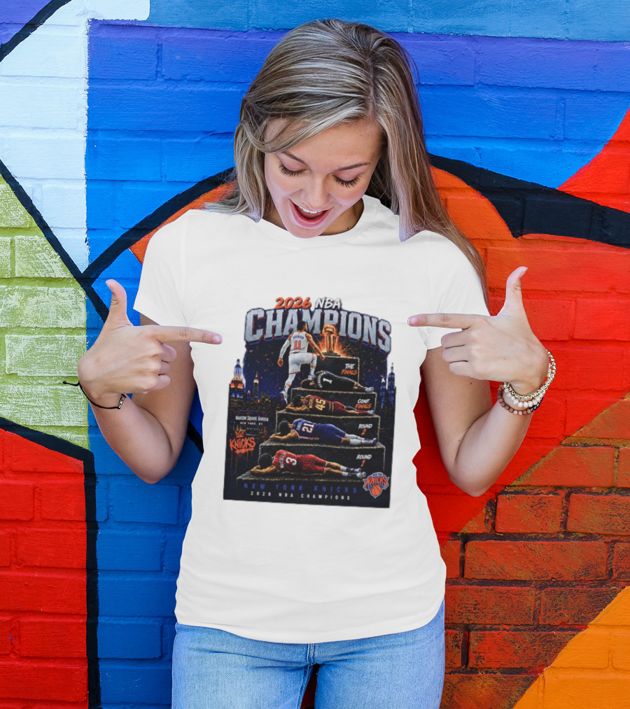 2026 NBA Champions New York Knicks Jalen Brunson Road To Glory T-Shirt