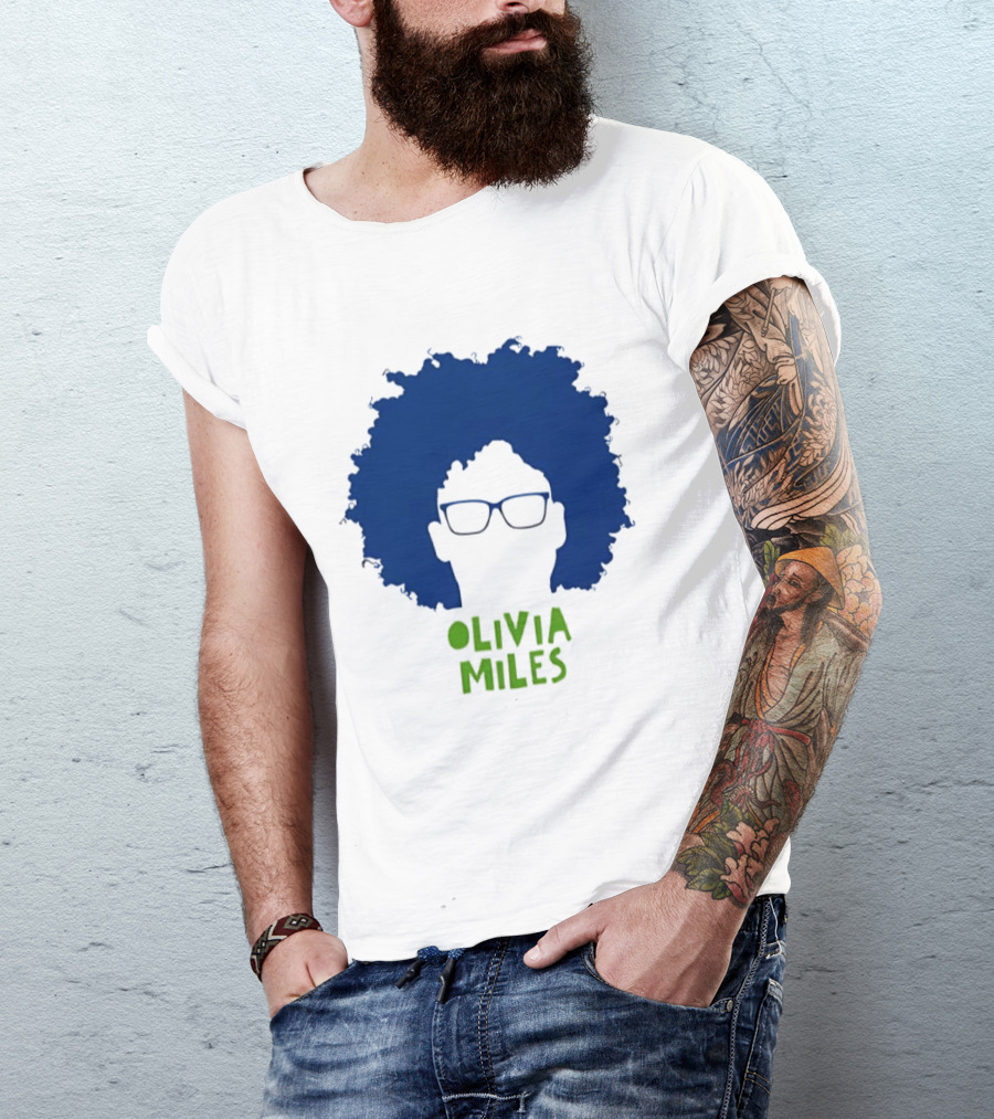 Olivia Miles Minnesota Lynx Fan Tribute Blue Afro Glasses T-Shirt