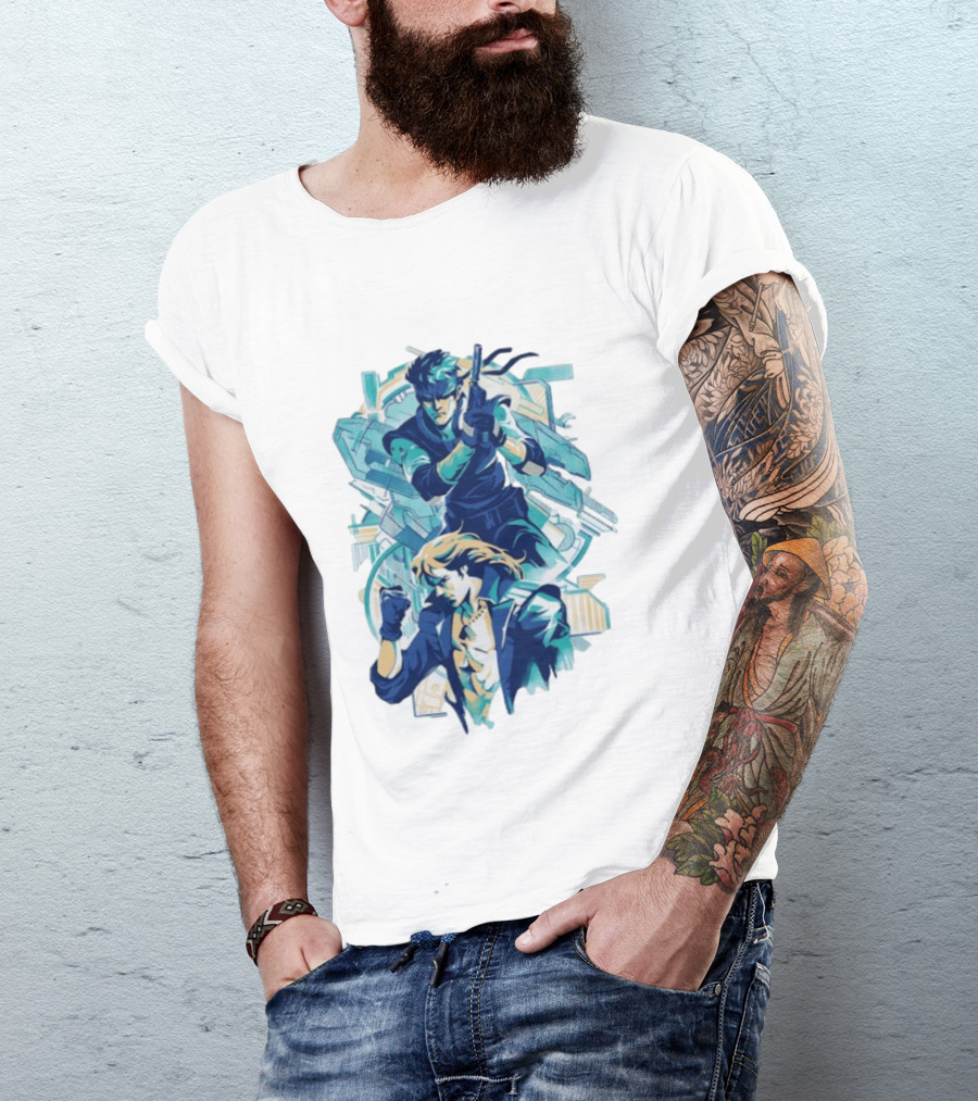 Solid Snake Frank Jaeger Tactical Espionage Metal Action T-Shirt