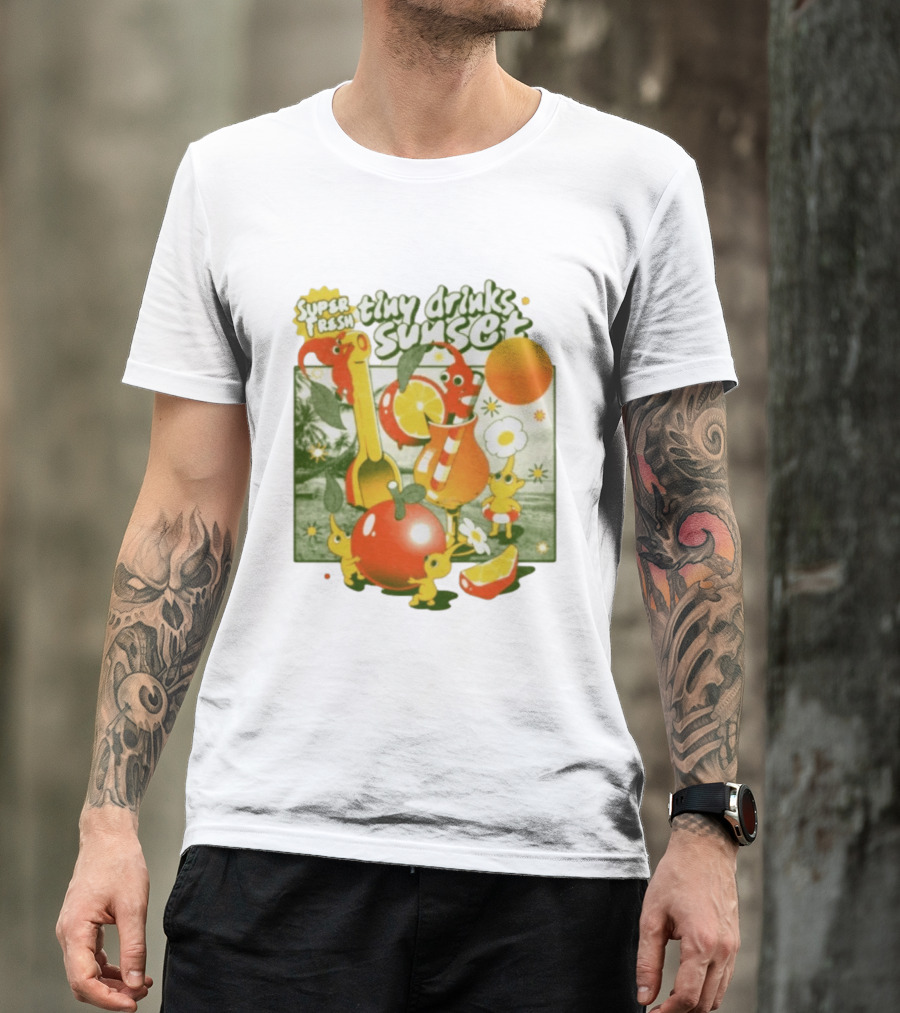 Super Fresh Tiny Drinks Sunset Pikmin Juicy Fruits Adventure T-Shirt