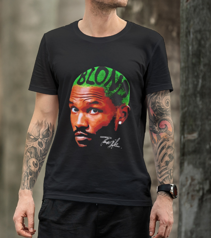 Frank Ocean Blond Album Cover Green Hair R&B Music T-Shirt